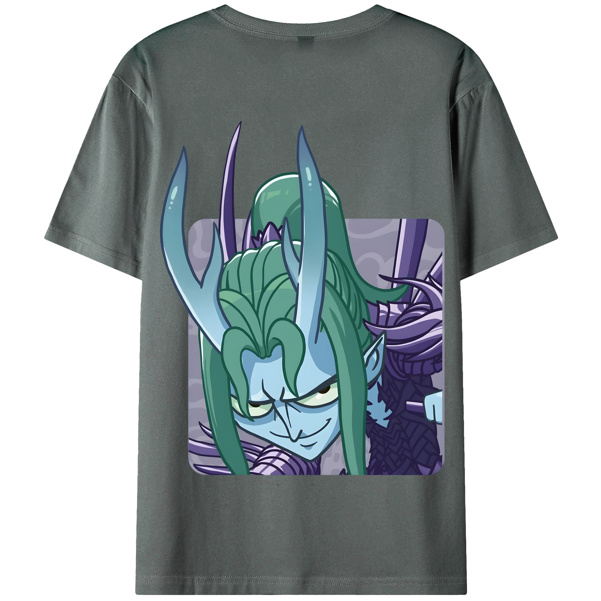 （画像用） Ne Zha 2 ナタ 魔童の大暴れ 綿100％半袖Tシャツ（背面プリント）